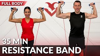 35 Min Full Body Resistance Band Workout for Weight Loss amp Strength at Home for Beginners thru INTMD [upl. by Alahcim]