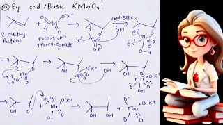 Oxidation of alkenes with KMnO4 cold basichotH2SO4O3NaBH4mcpbaDMSRCOOOH [upl. by Enyrhtac786]