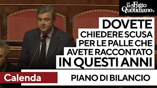 Bilancio Calenda quotDovete chiedere scusa per le palle che avete raccontato in questi anniquot [upl. by Yetnruoc624]