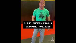 3 BJJ chokes from a standing position [upl. by Aekerly]