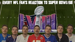 Every NFL Fans Reaction to Super Bowl 58 [upl. by Pallua295]