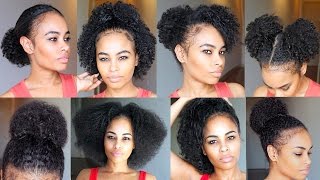 10 QUICK amp EASY Natural Hairstyles UNDER 60 seconds for SHORTMEDIUM natural hair [upl. by Dang]