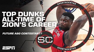 Zion Williamson to the DUNK CONTEST 😯 Top 5 dunks of Zion Williamson alltime  SportsCenter [upl. by Kenley891]