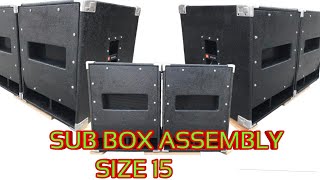 ASSEMBLING SUB WOOFER RCF BOX REPLICA SIZE 15 [upl. by Dhiman]