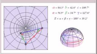 Spherical Trigonometry on a Gnomonic Projection [upl. by Yenittirb]