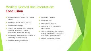 CBAHI Ambulatory Standards Medical Record Documentation Part 2 متطلبات سباهي للتوثيق الطبي للمجمعات [upl. by Cecilius]