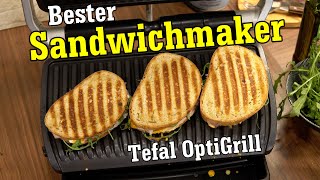 Einfaches Sandwich im besten Sandwichmaker  dem Tefal OptiGrill [upl. by Yznil]