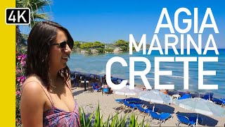 Stunning Agia Marina Beach Chania Greece in 4k Uhd [upl. by Thamora]