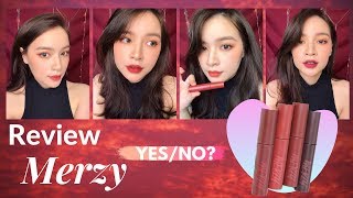 SWATCH REVIEW SON MERZY BITE THE BEAT MELLOW TINT  Diệp Lâm Makeup [upl. by Ihsir]