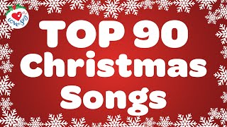 Top 90 Christmas Songs with Lyrics 🎅 Merry Christmas 2024 [upl. by Dnomso386]