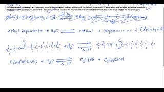 hydrolysis of an ester and molar mass calculations [upl. by Abra]