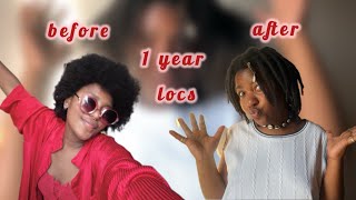 My 1 year loc journey Natural hair dairies 4C locs [upl. by Eadahc703]