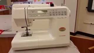 How to Insert Top Thread in Janome Memory Craft 3000 Series Sewing Machine [upl. by Nauqes738]