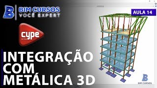 Cypecad 2019  AULA 14 Integração com metálica 3D  BIM CURSOS [upl. by Chiang]