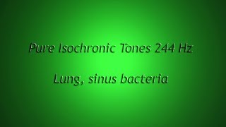 1 Hour  Lung sinus bacteria Isochronic Tones 244 Hz Pure Series [upl. by Nysilla]