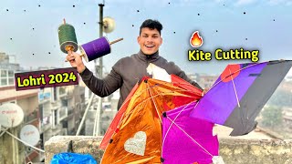 🔥Kite Cutting on Lohri 2024  Kite Flying Festival  Kites Vlog [upl. by Wirth186]