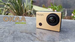 OKAA CAM otra cámara deportiva sumergible con 2K y FHD Unbox y Review [upl. by Sayre993]