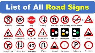 Road Signs English Vocabulary  English Course [upl. by Nitaf783]