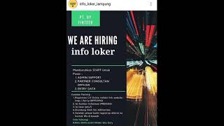 info loker PT BP Fintech  lampung [upl. by Sumahs]