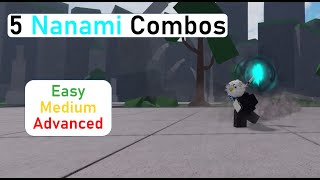 5 Nanami Combos  Ultimate Battlegrounds [upl. by Grunberg]