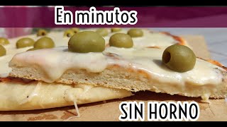 Como hacer MASA DE PIZZA SIN LEVADURA NI AMASADO😁 [upl. by Yelnoc]