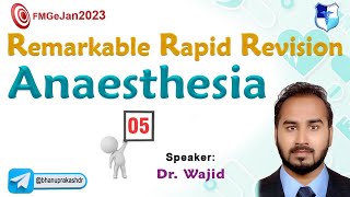 Anesthesia Rapid Revision Remarkable Rapid Revision Series FMGE Jan 2024 fmgeJan2024 fmge2024 [upl. by Reisfield]