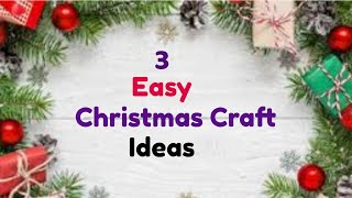 3 Easy Christmas Crafts For Kids Christmas Decoration Ideas Paper Craft Ideas [upl. by Arlena]