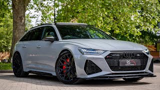 Nardo Grey Audi RS6 With Vossen Wheels [upl. by Atnek]