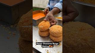 Paneer Shawarma Burger Making🥵🔥 Indian Street Food [upl. by Ades]