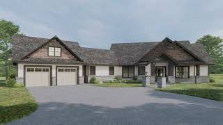 CRAFTSMAN HOUSE PLAN 03500841 WITH INTERIOR [upl. by Aniret]