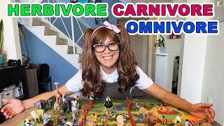 Herbivore Carnivore and Omnivore Animals for Kids  Educational Videos for Kids [upl. by Aserahs]