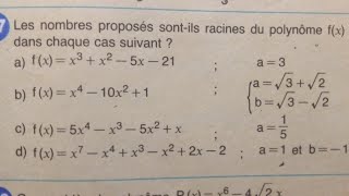 najah en mathématiques  polynômes  exercice 17 page 79 TCSF [upl. by Eimerej759]