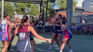 Sandhurst v Gisborne first quarter round two  2024 BFNL A grade netball [upl. by Bigler32]