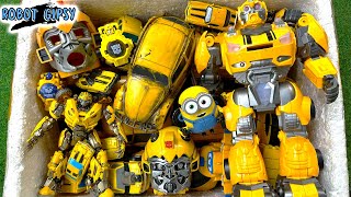 Box full Yellow BUMBLEBEE Transformers Toys  Robot Tobot Car  Rise of Beasts Optimus Revenge Movie [upl. by Assenad]