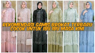 model gamis brokat 20242025 modern terbaru untuk kondangan atau lebaran trend busana viral 2024 [upl. by Killoran787]