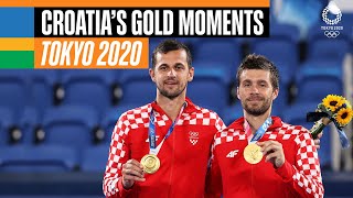 🇭🇷 🥇 Croatias gold medal moments at Tokyo2020  Anthems [upl. by Ramos]