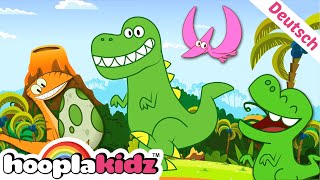 Das Dinosaurier Lied  Dinosaur Song  Kinderreime und Lieder für Kinder  HooplaKidz Deutsch [upl. by Amerigo654]