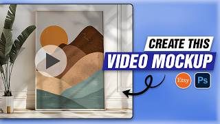 Create Custom Wall Art Video from Video Mockup Templates  Portrait Wall Art with Plan [upl. by Adama140]