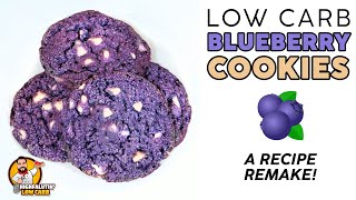 Low Carb BLUEBERRY COOKIES 🫐 VIRAL Keto Cookie Recipe [upl. by Ahsenac728]