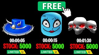 ALL FREE UGC LIMITEDS ON ROBLOX ITEMS TODAY amp TIMES [upl. by Nitnilc]