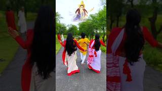 Dhaker tale komor dole 🙏 shorts dance ytshorts durga [upl. by Fritts]