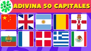 ¿Cuánto sabes de Geografía Adivina 50 capitales del mundo🌏  Cultura general en español  Trivia [upl. by Annavas]