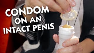 How to Put a Condom on an Intact Penis [upl. by Yekcaj]