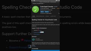 PHP Visual Studio Code Tip 3  Extension  Code Spell Checker short [upl. by Aleirbag932]