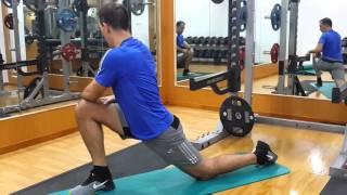 2015121624 Lunging Hip Flexor Stretch [upl. by Noseimaj579]