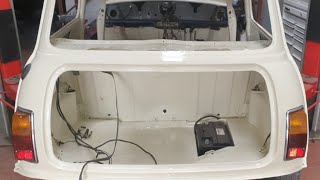 Coach painting a classic mini with craftmaster paint part 2 [upl. by Dupin]