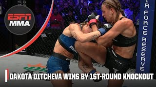 Dakota Ditcheva KNOCKS OUT Jena Bishop to advance to PFL World Championship  ESPN MMA [upl. by Nevil]