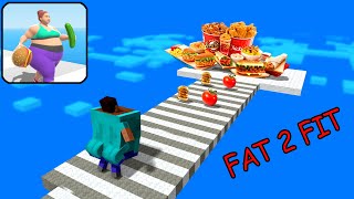 FAT 2 FIT RUNNER CHALLENGE  Minecraft Animation [upl. by Albert]