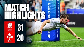 INTO THE FINAL  England U20 Men v Ireland  Match Highlights [upl. by Kotick490]