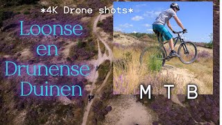 MTB Drunen  4K Drone shots  Paarse heide  Loonse amp Drunense Duinen [upl. by Ahsym708]